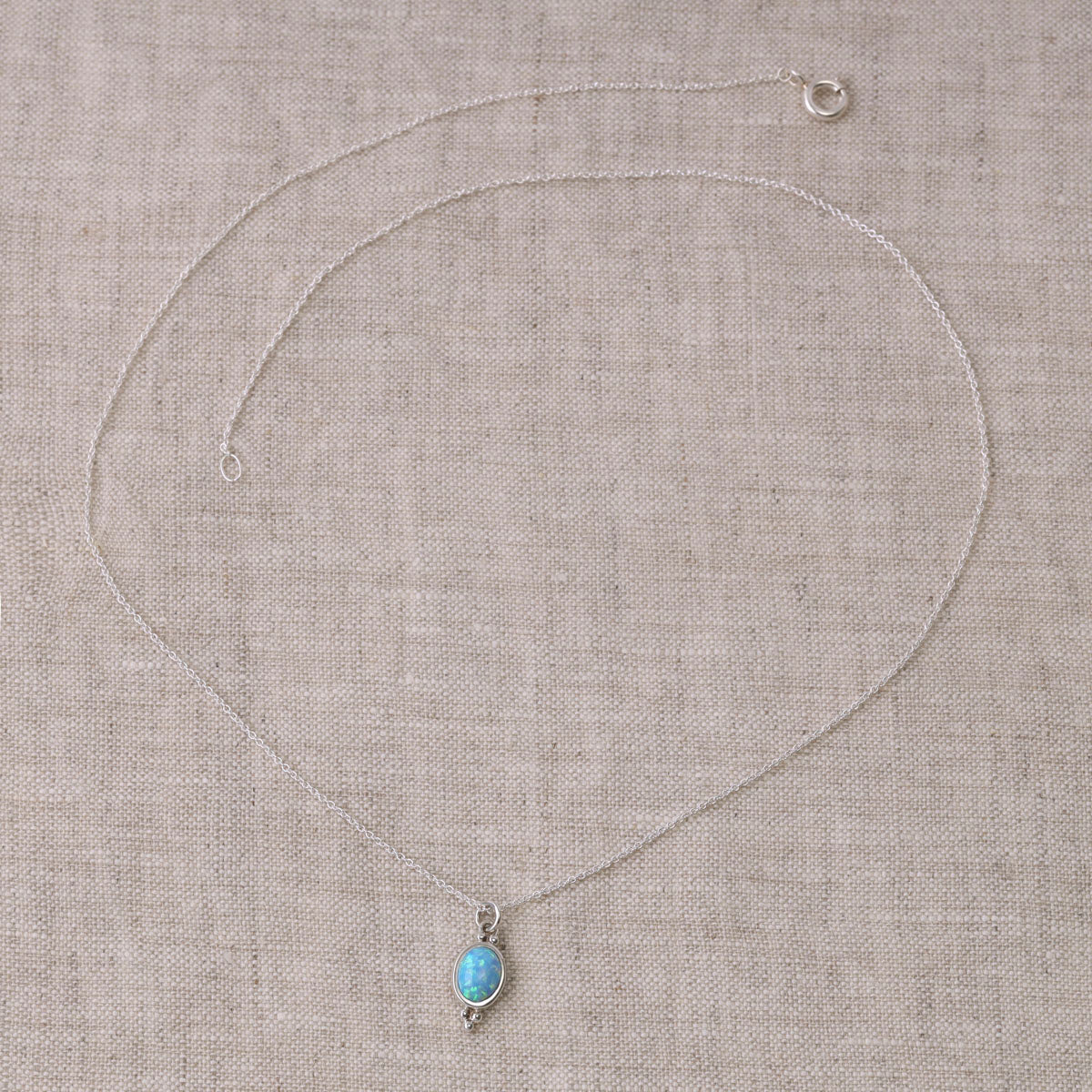 Sterling Silver | Moon Song Opal Necklace