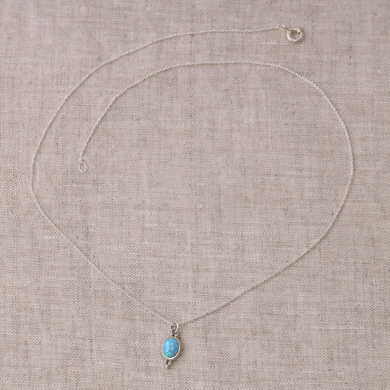 Sterling Silver | Moon Song Opal Necklace