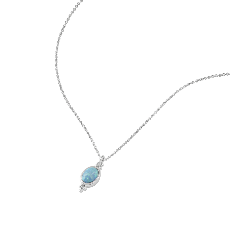 Sterling Silver | Moon Song Opal Necklace