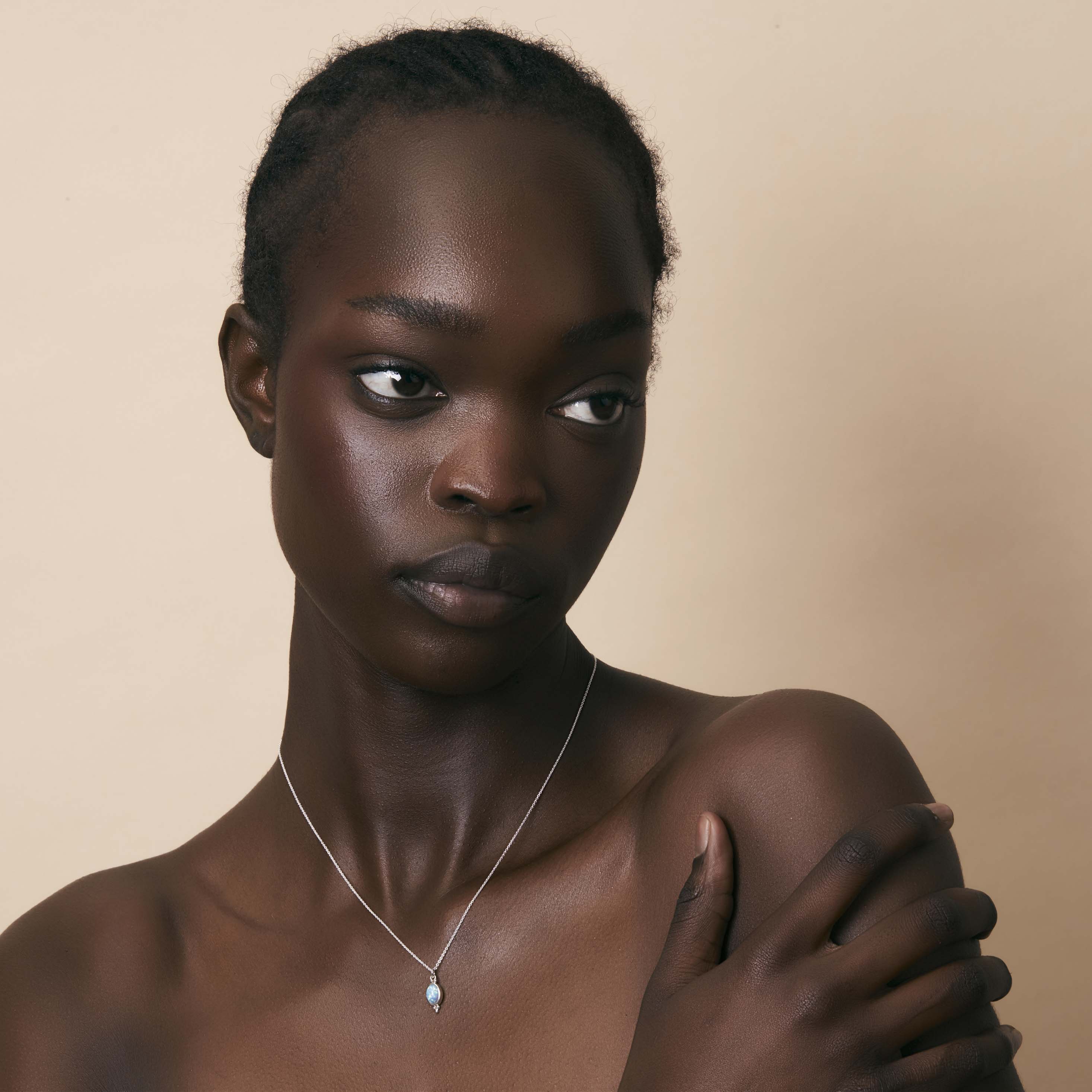 Sterling Silver | Moon Song Opal Necklace