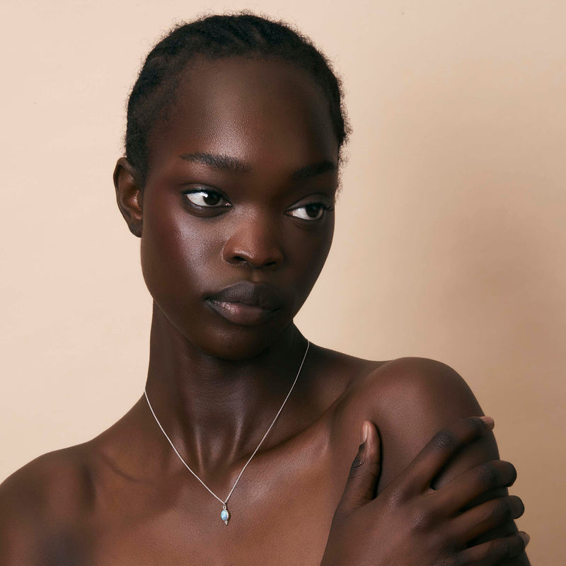 Sterling Silver | Moon Song Opal Necklace