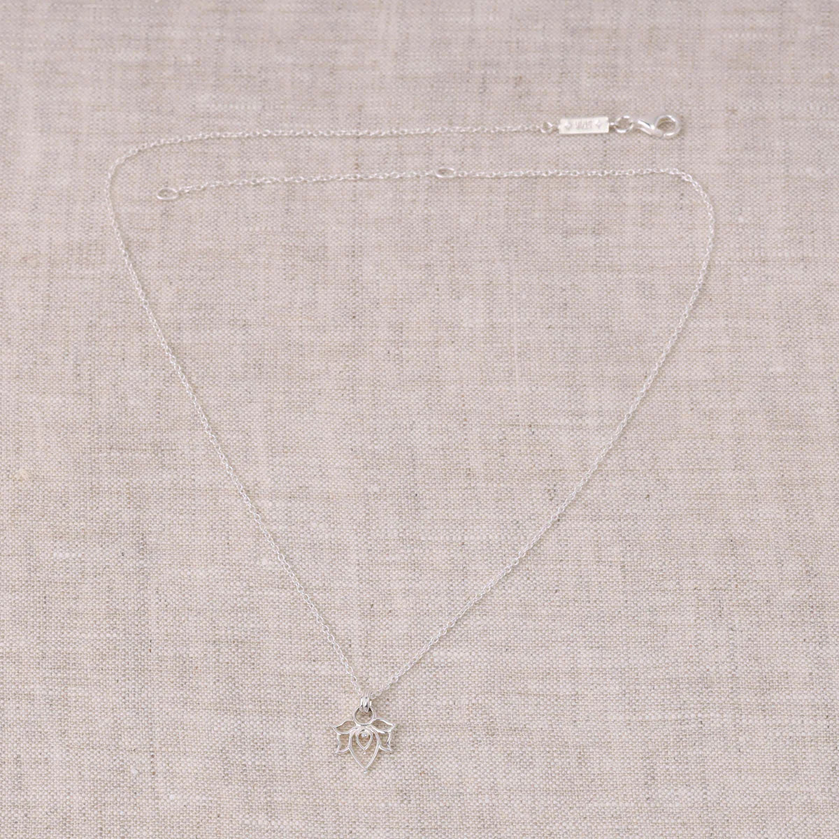 Sterling Silver | Dainty Lotus Necklace