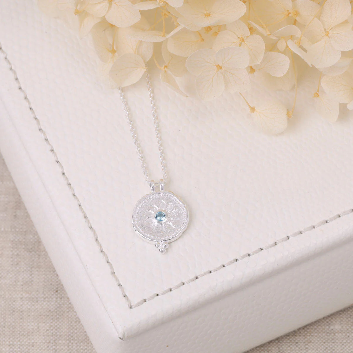 Sterling Silver | Helios Blue Topaz Necklace