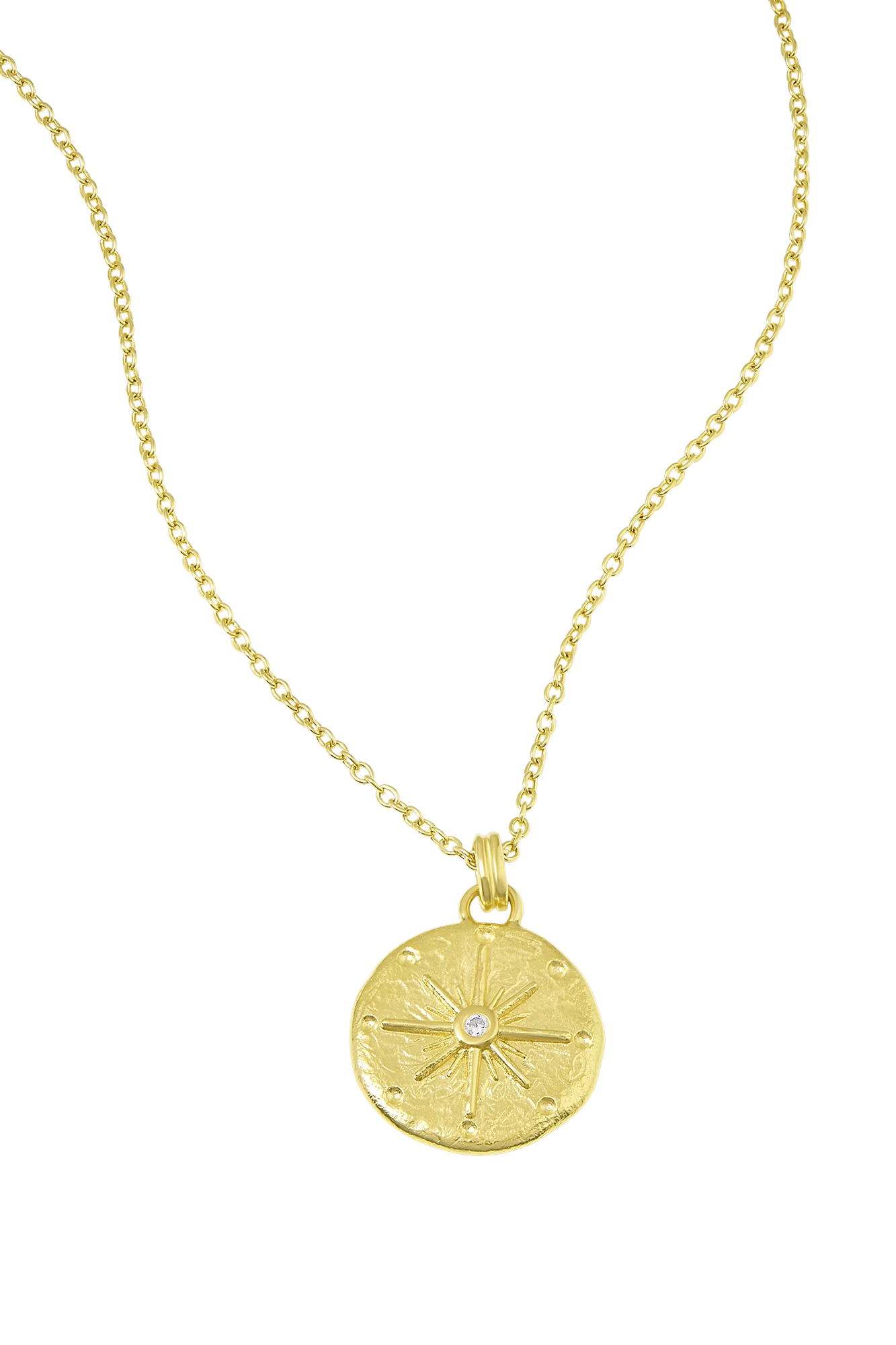Celestial Compass Necklace Gold