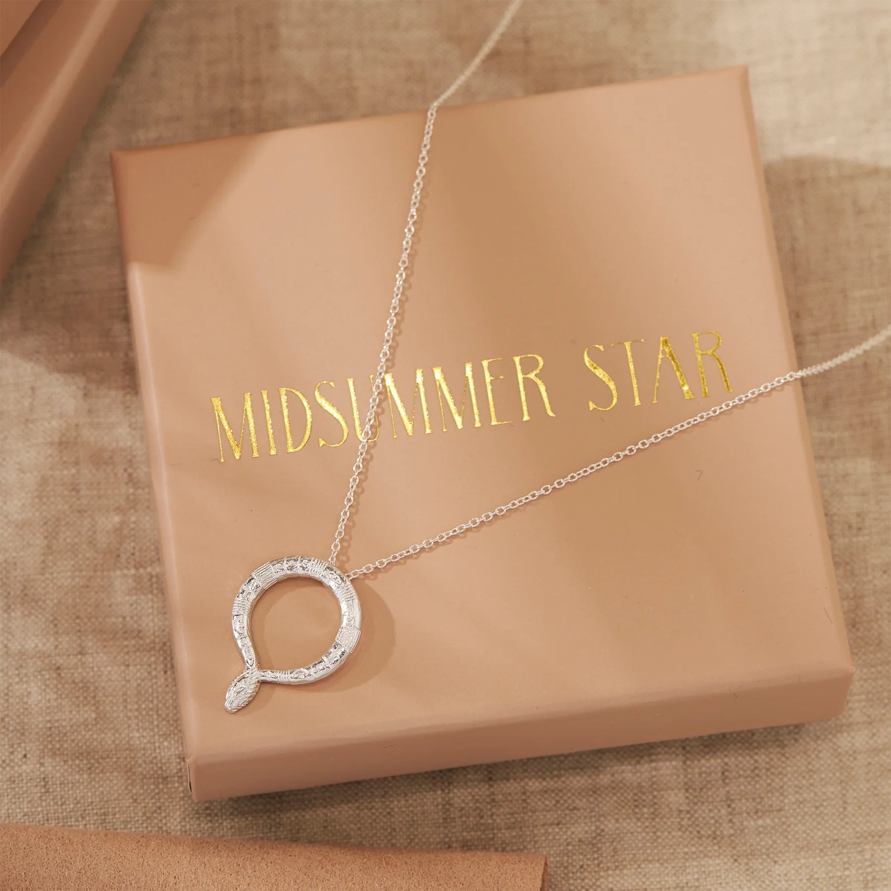 Sterling Silver Lunara Serpent Necklace