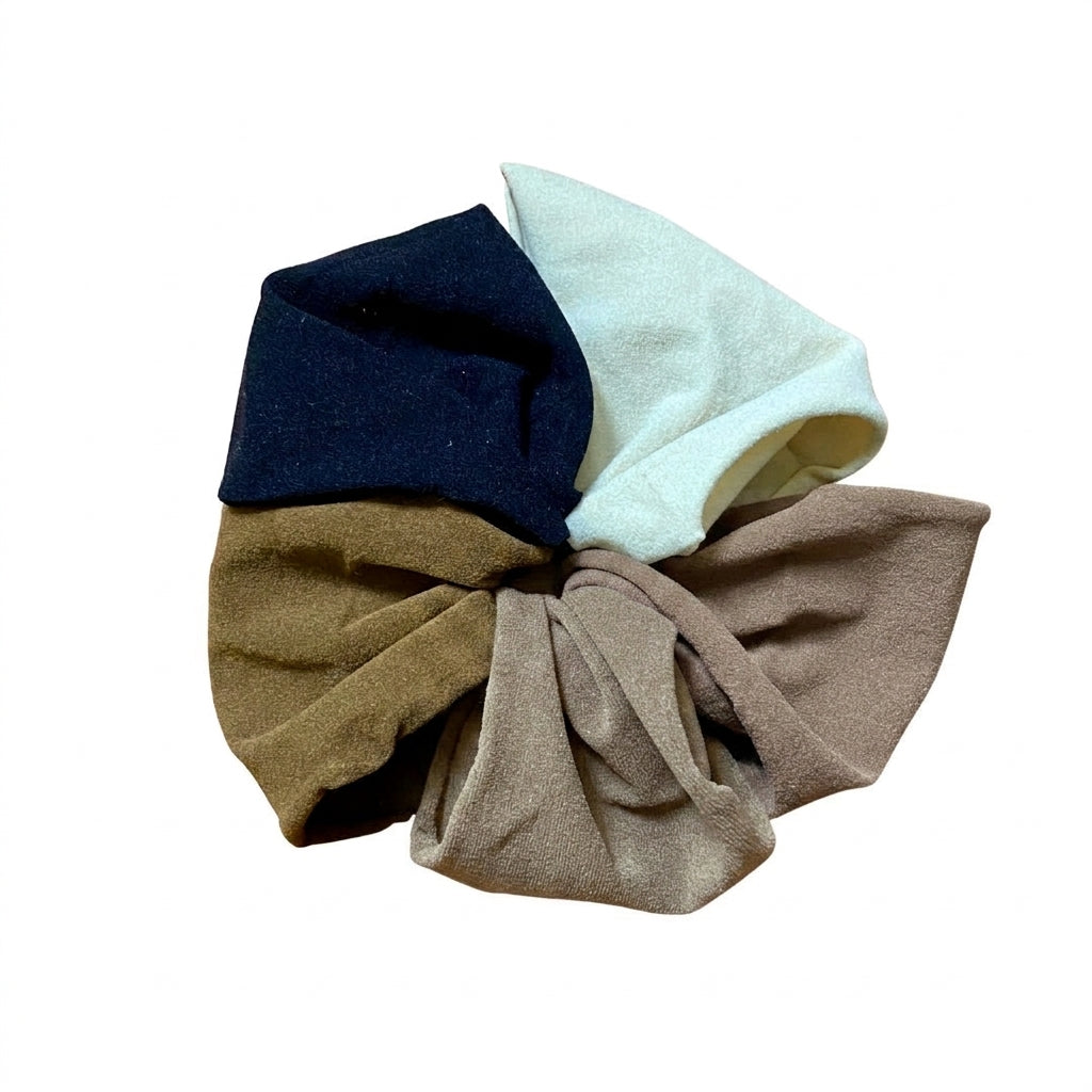 Neutrals Soft Elastic Large Dread Ties - Mountain Dreads