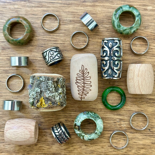 OOAK Large Dreadlock Beads | Set Of 20