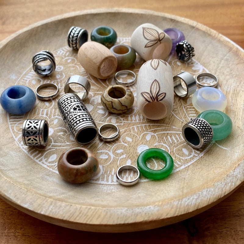 Mystic Forest | OOAK Dreadlock Beads | Set Of 25