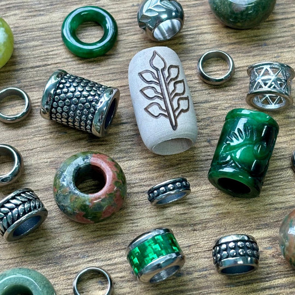 Emerald Forest | Limited Edition Dreadlock Beads | Set Of 20