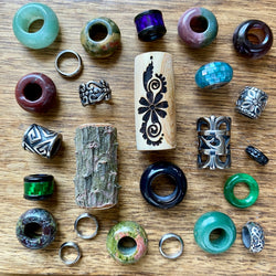 Magical Forest | One of a Kind Dreadlock Beads | Set of 25