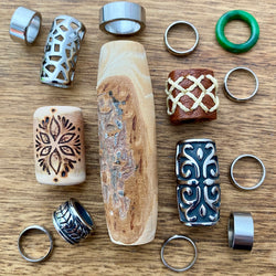 OOAK Large Dreadlock Beads | Set Of 15