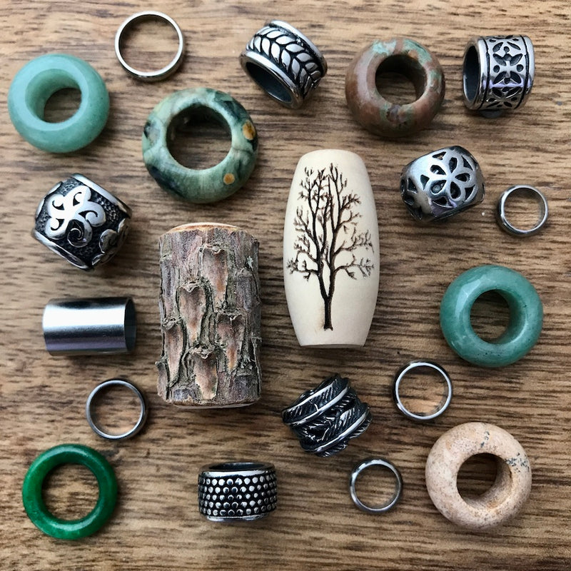 Emerald Forest | Limited Edition Dreadlock Beads | Set Of 20