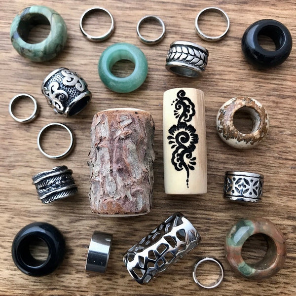 OOAK | Mystic Forest Dreadlock Beads | Set of 20
