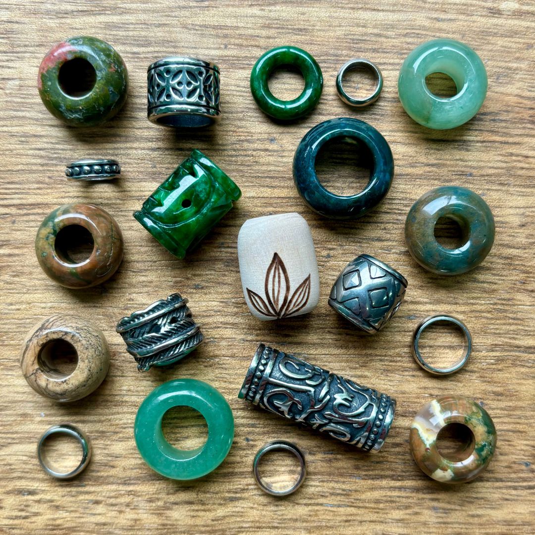 Forest Dreadlock Beads | Set Of 20