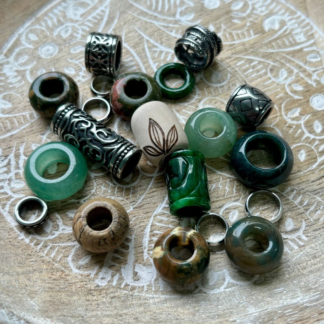 Forest Dreadlock Beads | Set Of 20