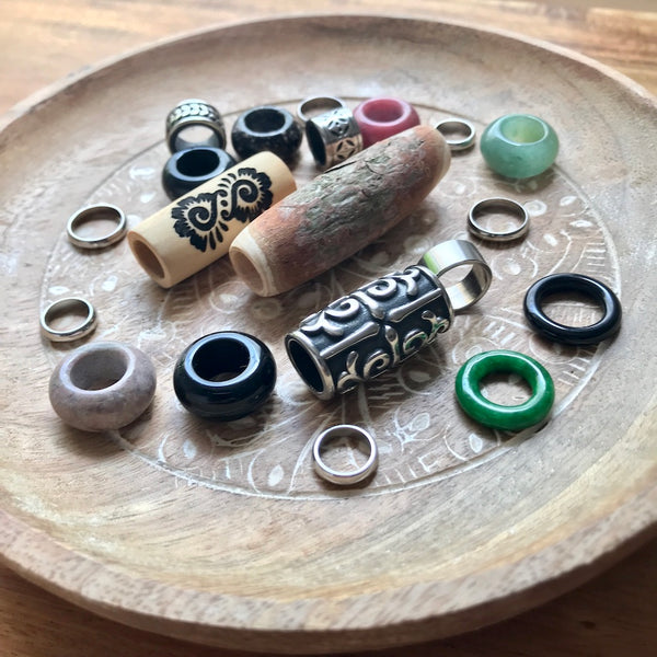 OOAK | Flower Garden Dreadlock Beads | Set Of 20