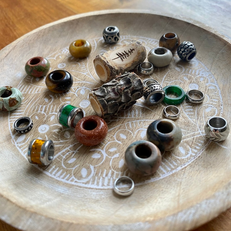 Amber Forest Dreadlock Beads | Set Of 25