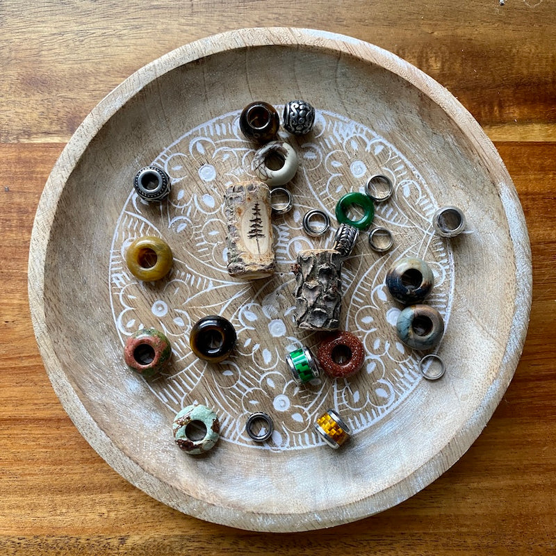 Amber Forest Dreadlock Beads | Set Of 25
