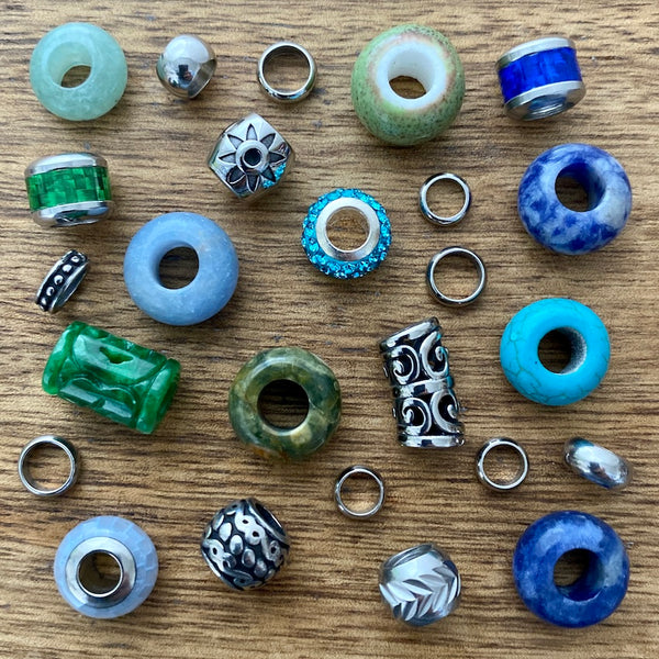 Ocean Dreadlock Beads | Set Of 25