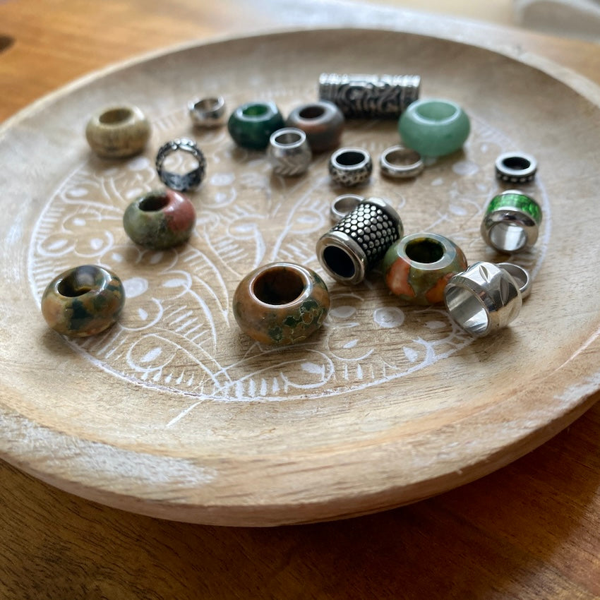 Limited Edition Green Dreadlock Beads | Set Of 20