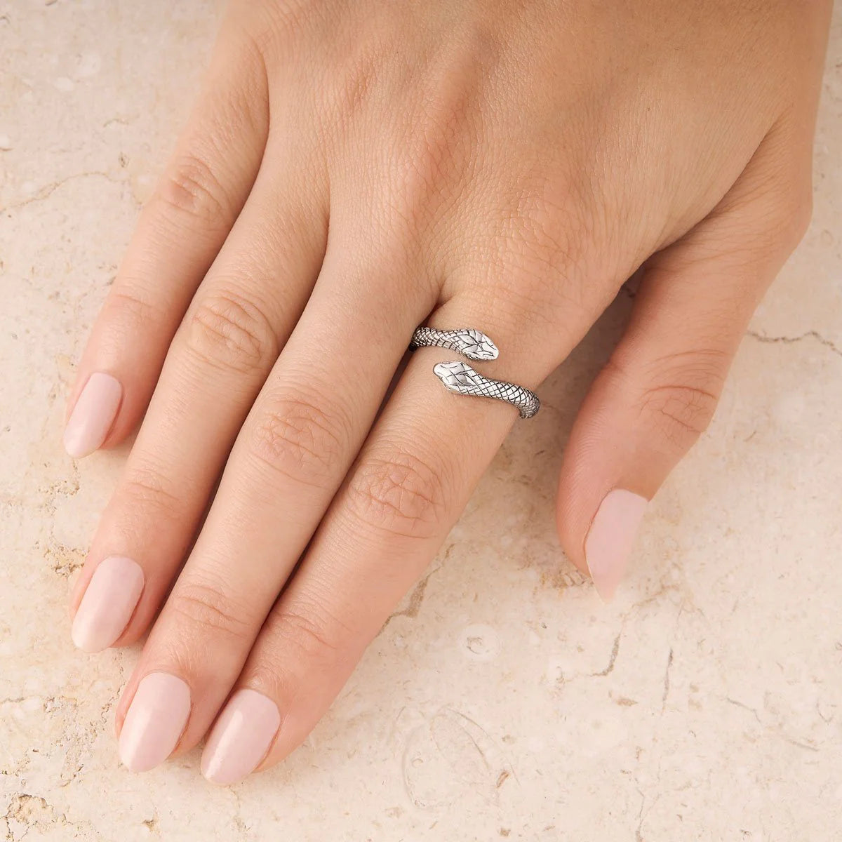 Sterling Silver Rebirth Snake Ring