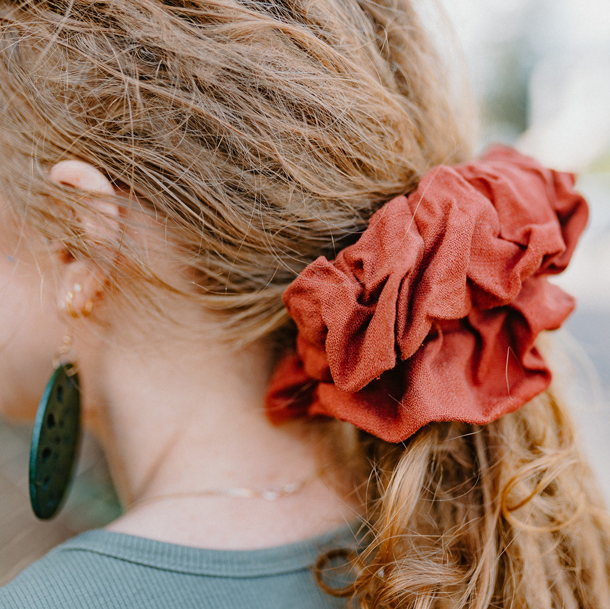Linen Spiralock Scrunchies
