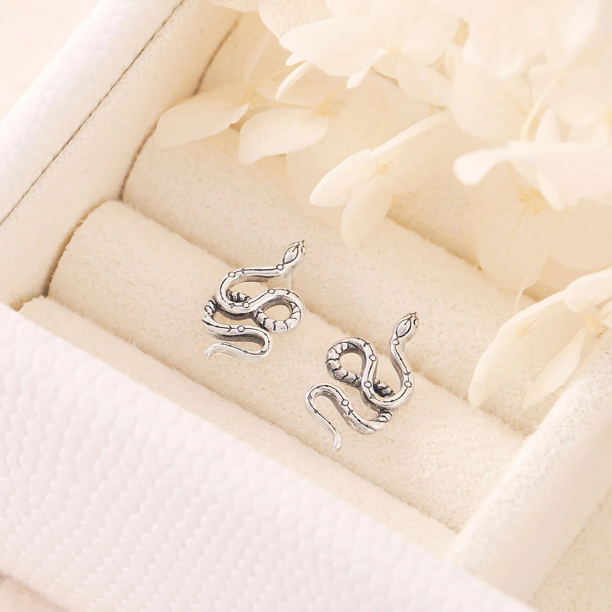Sterling Silver Serpent Studs