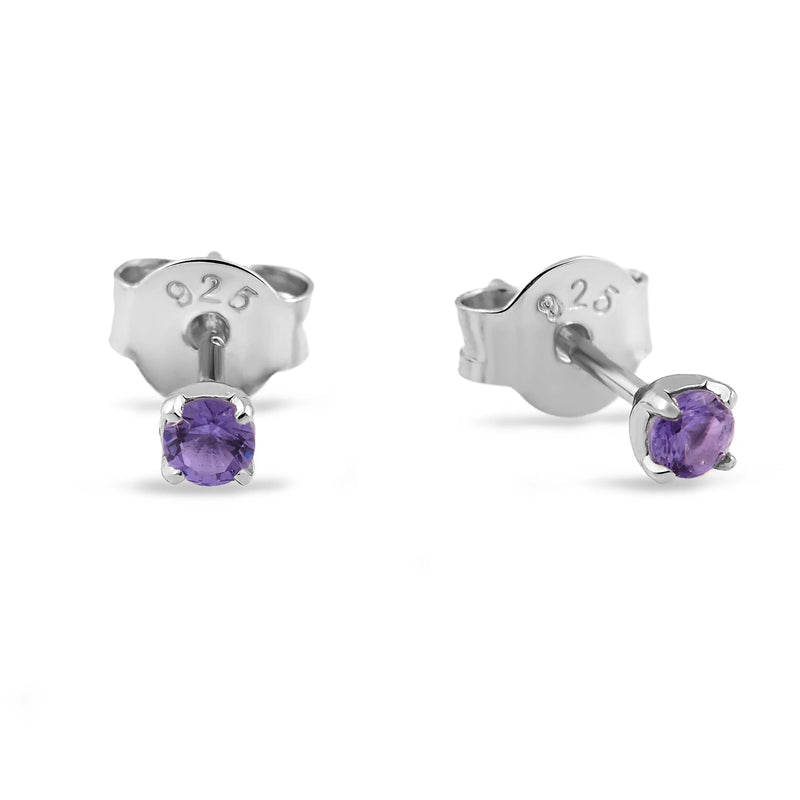 Sterling Silver Delicate Tanzanite Studs