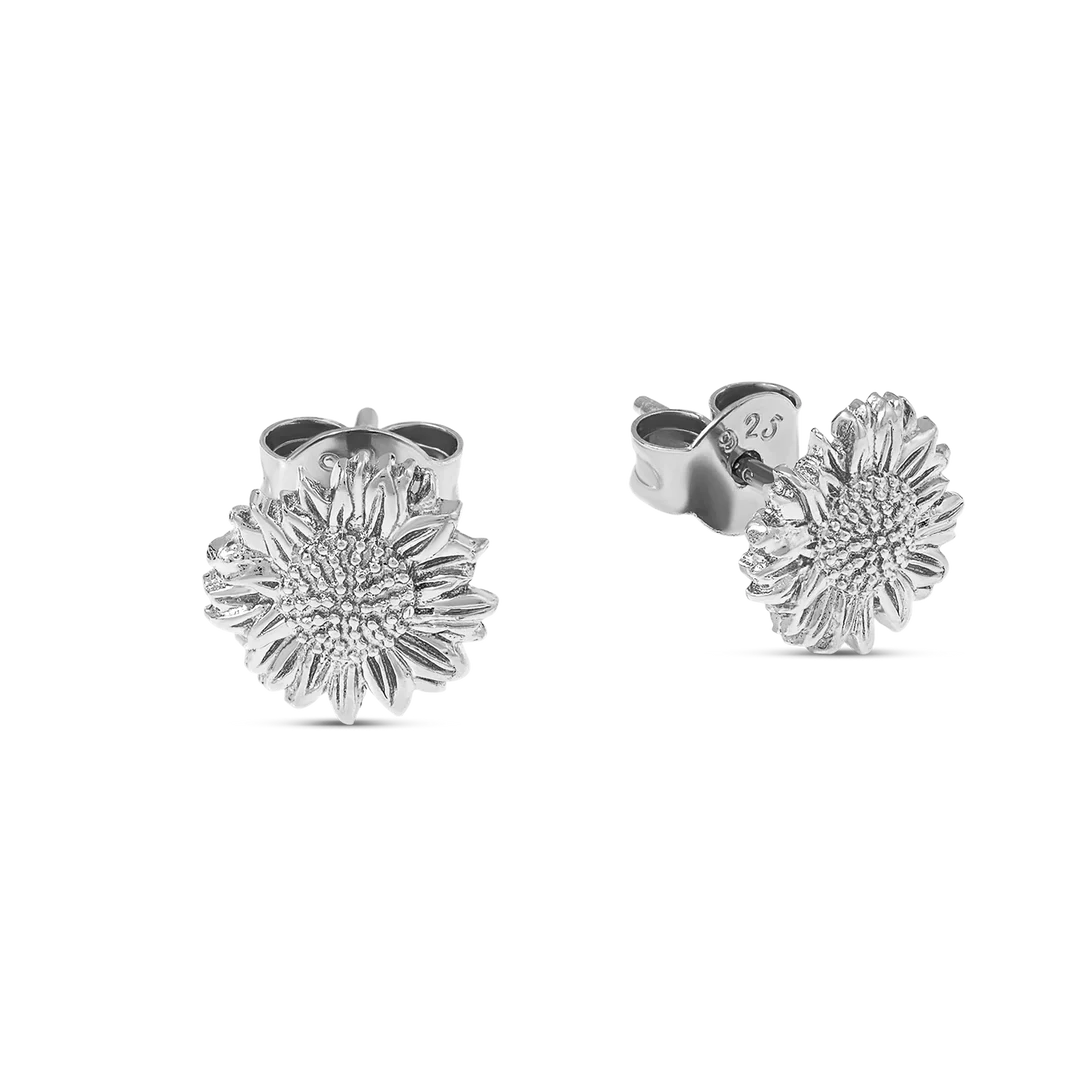 Sterling Silver Wild Sunflower Studs