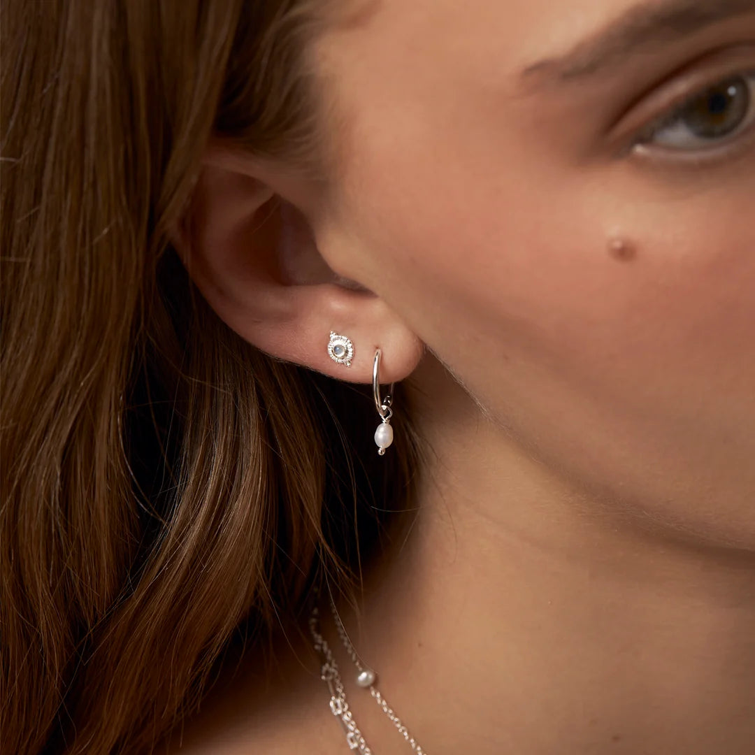Sterling Silver Veya Moonstone Studs