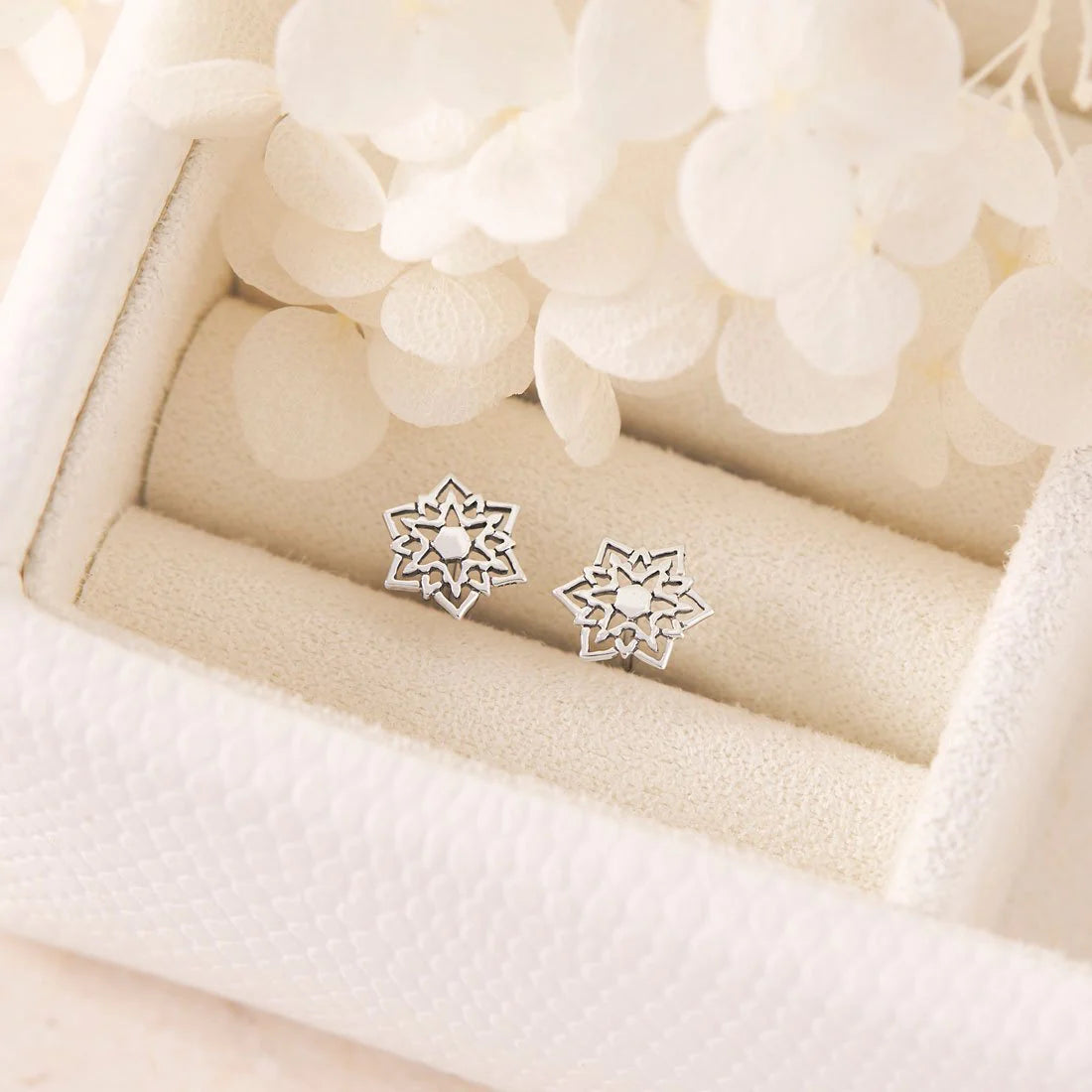 Sterling Silver Mandala Star Studs