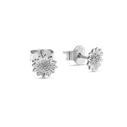 Sterling Silver Delicate Sunflower Studs
