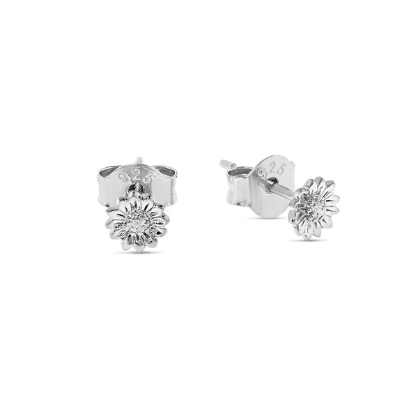 Sterling Silver Tiny Sunflower Studs