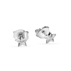 Sterling Silver Tiny Star Studs