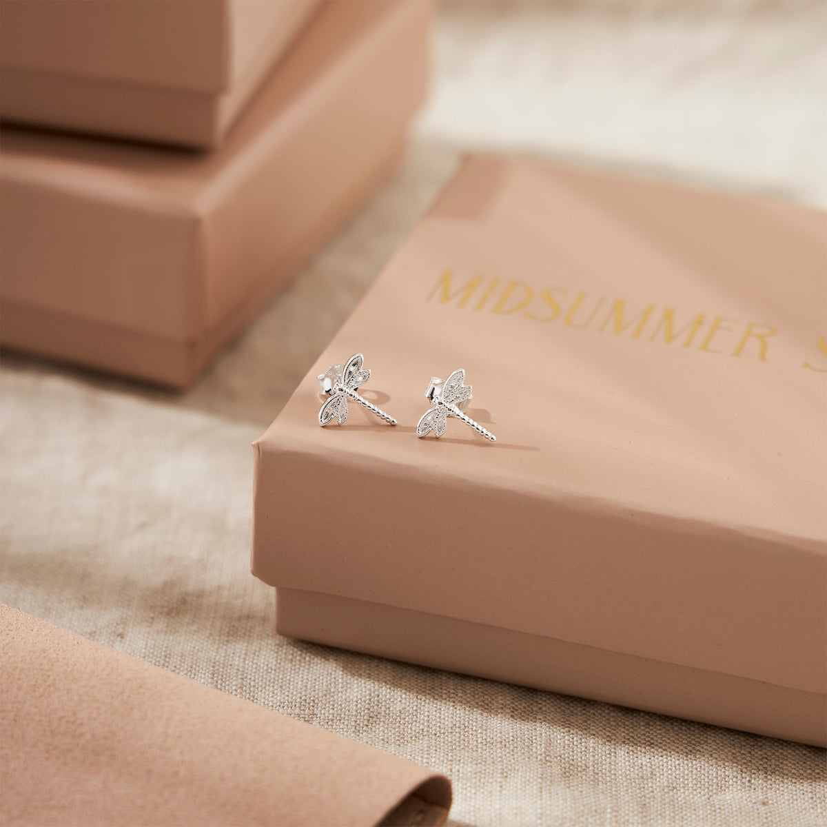 Sterling Silver, Wild Dragonfly Studs jewellery (view 2) - Mountain Dreads