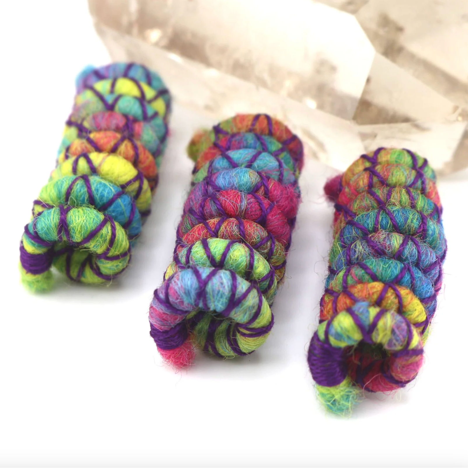 Rainbow - Mini Wool Felt Spiralocks