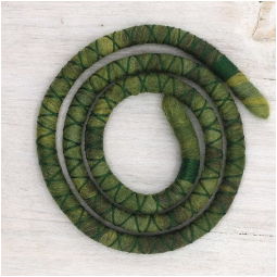 Seaweed Felt Spiralocks dreadlock beads (view 2) - Mountain Dreads