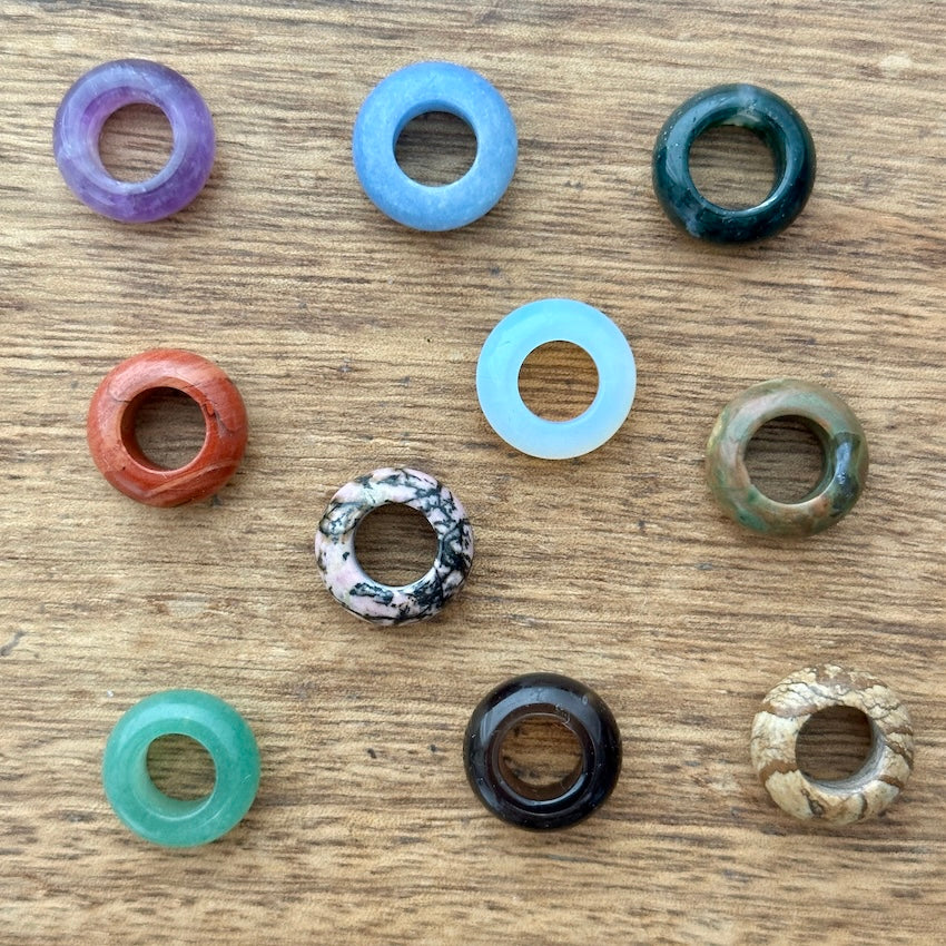 8mm Gemstone Dreadlock Beads