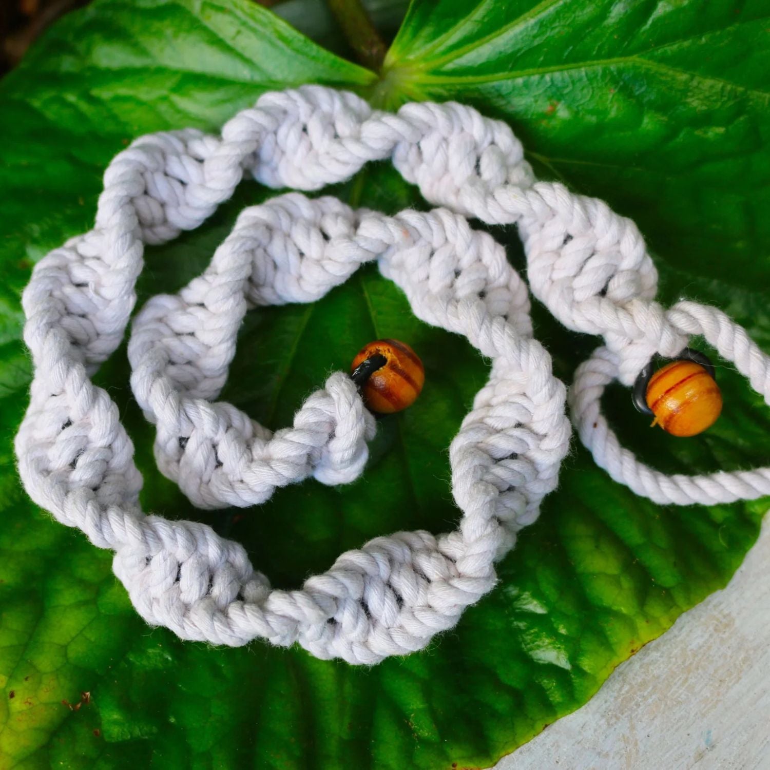 White Macrame Spiralocks