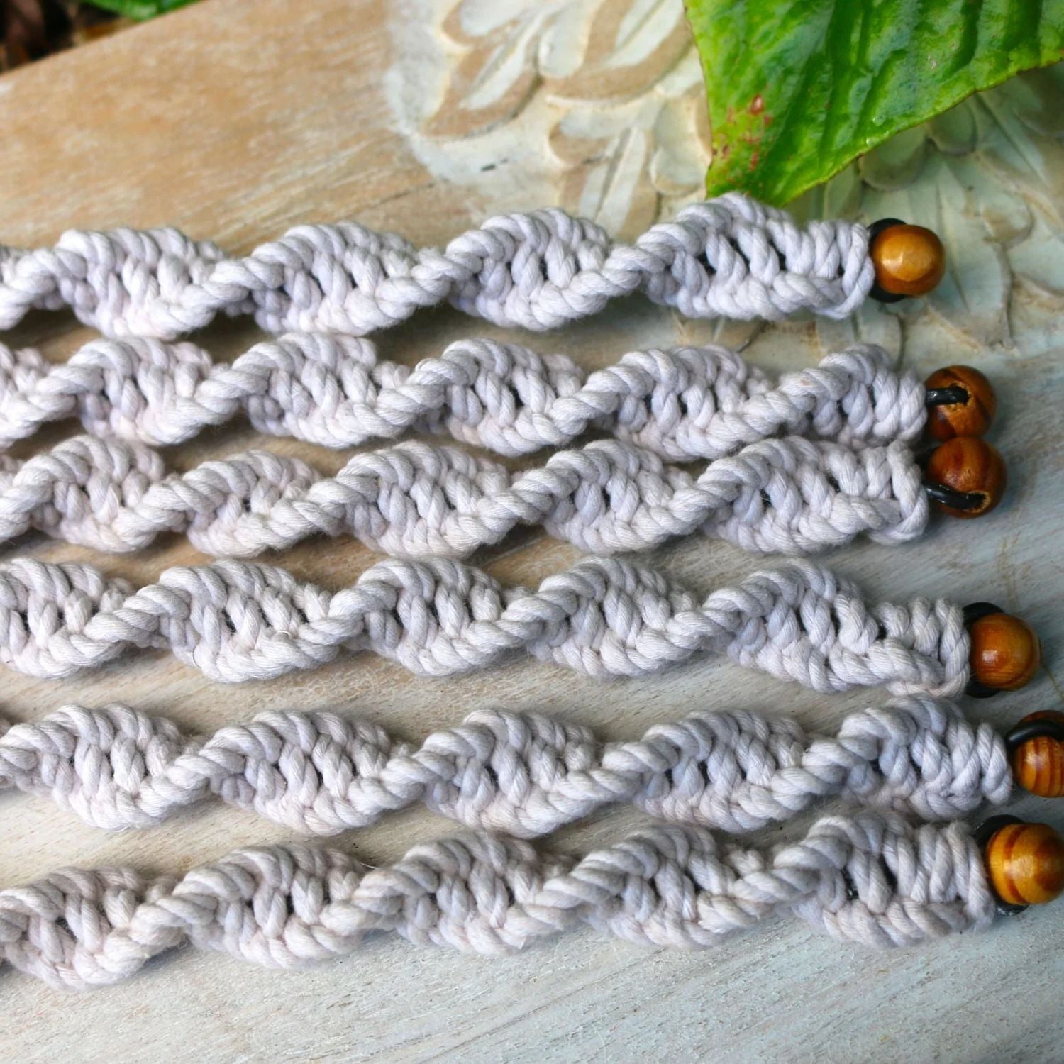 White Macrame Spiralocks