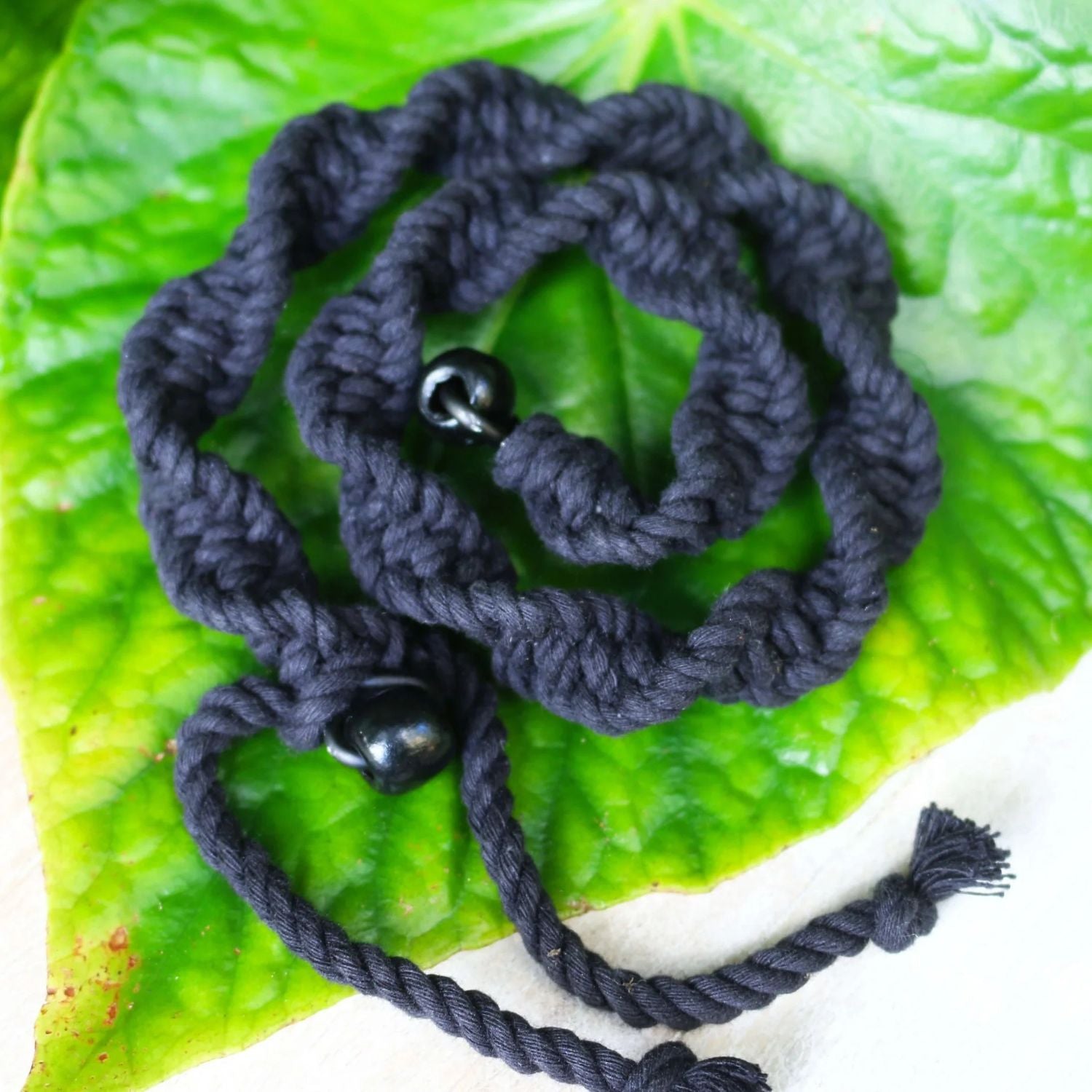 Black Macrame Spiralocks