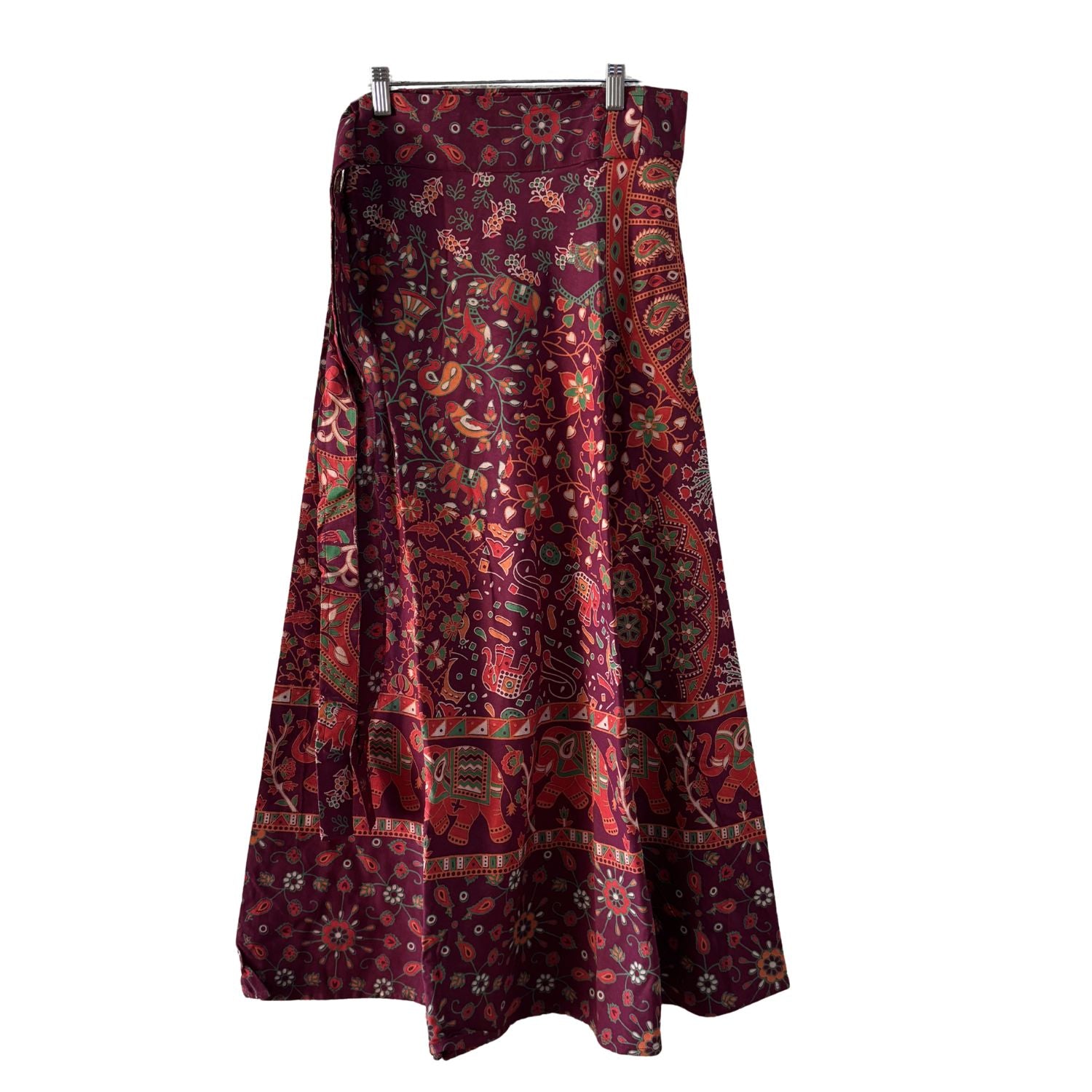 Mihika, Long Cotton Wrap Skirt (view 4) - Mountain Dreads