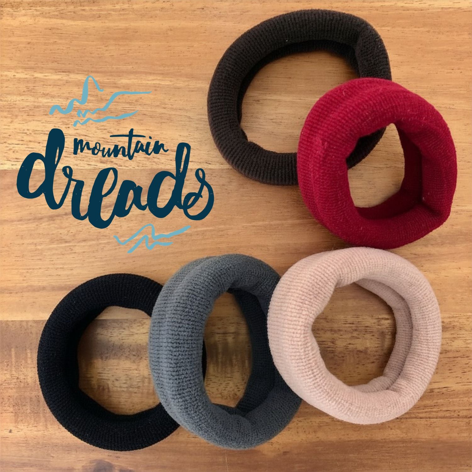 Mixed Wide Stretchy Dread Ties - Mountain Dreads