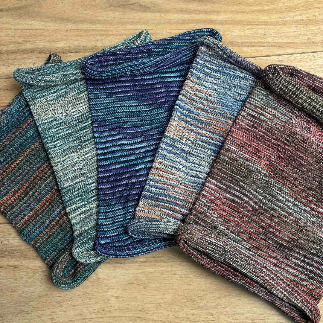 Wide Cotton Headband Bundle Pack on a Wooden Background.