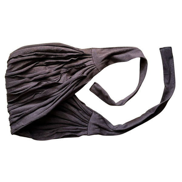 Cotton Tie Up Headband - Chocolate