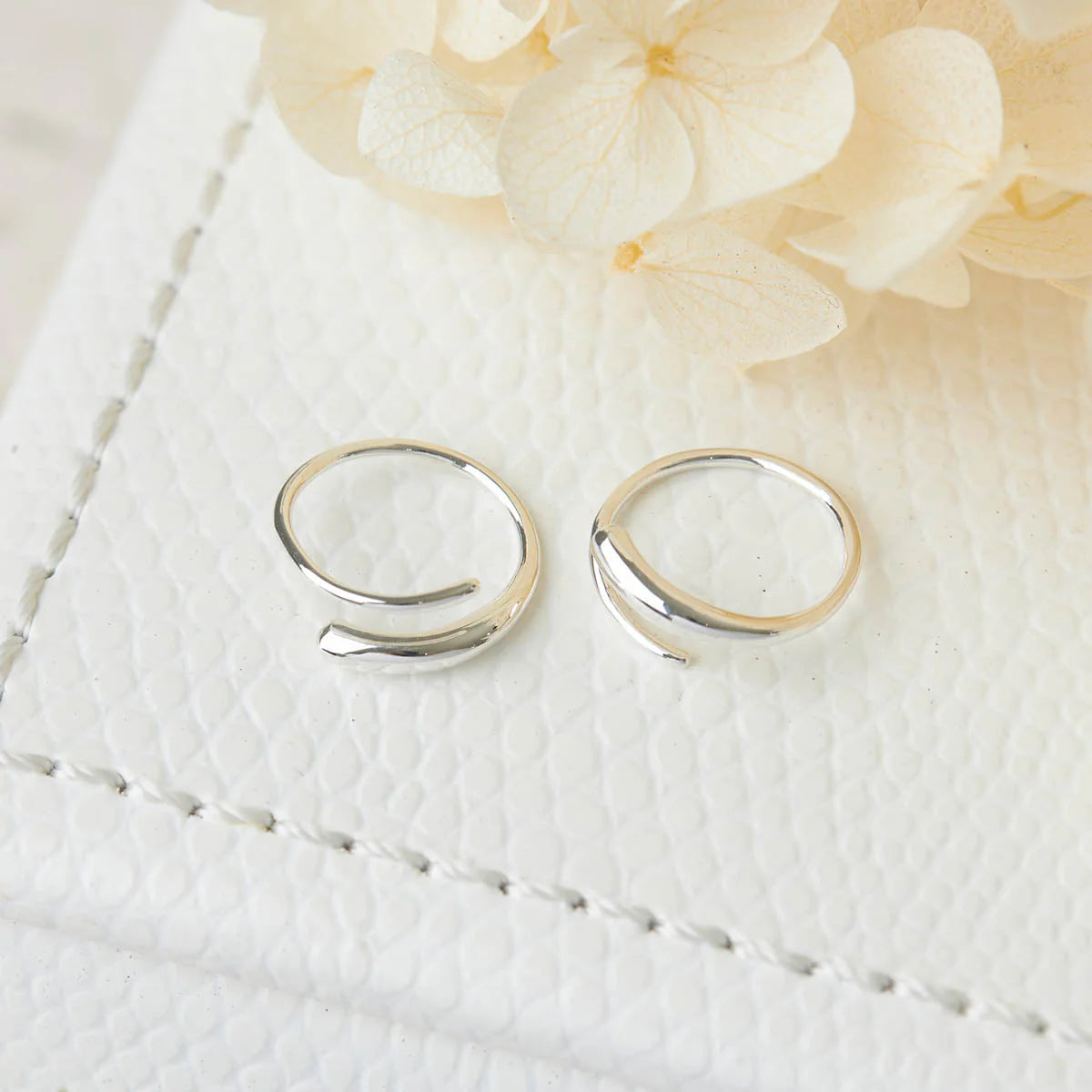 Sterling Silver Spiral Pull Through Earrings