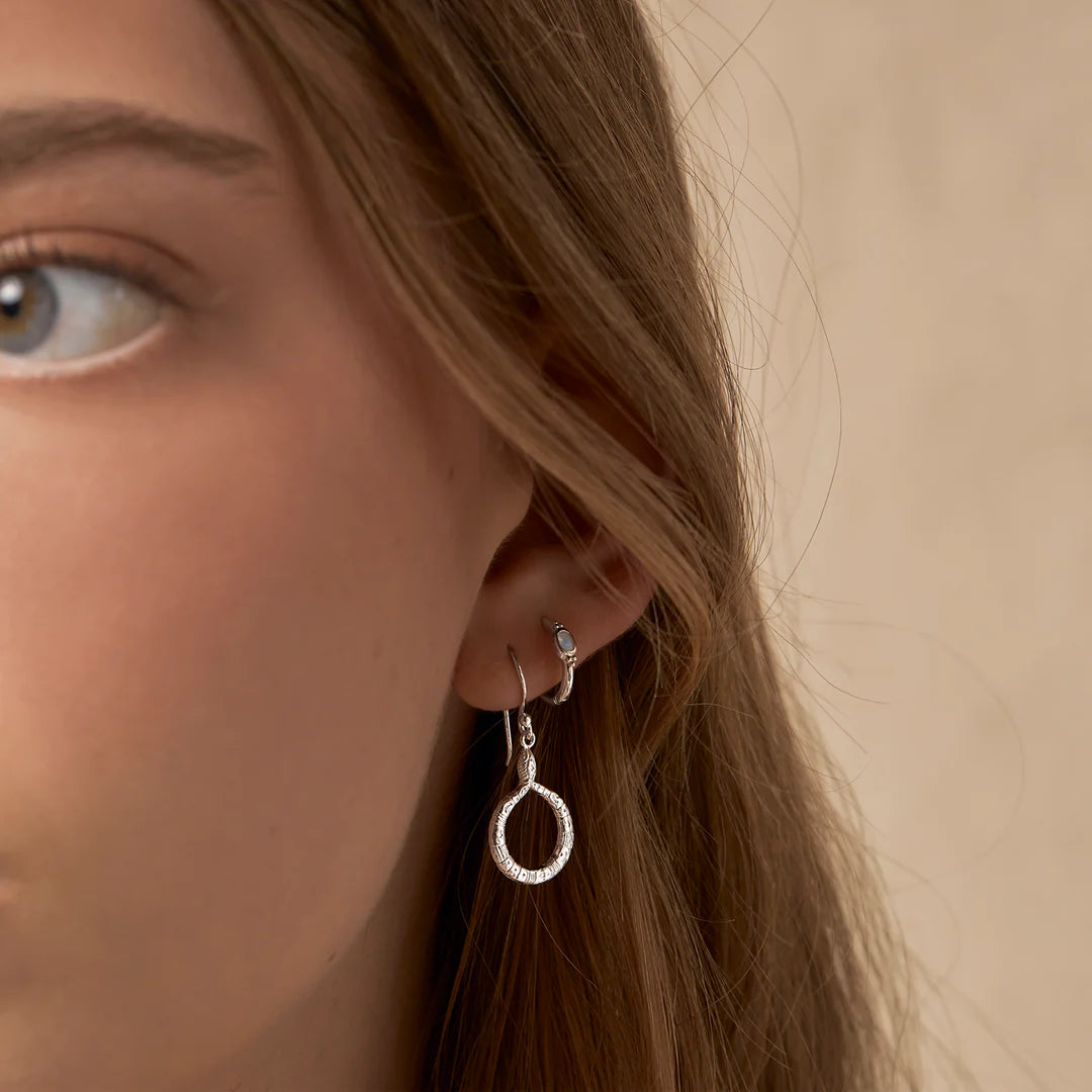 Sterling Silver Lunara Serpent Earrings