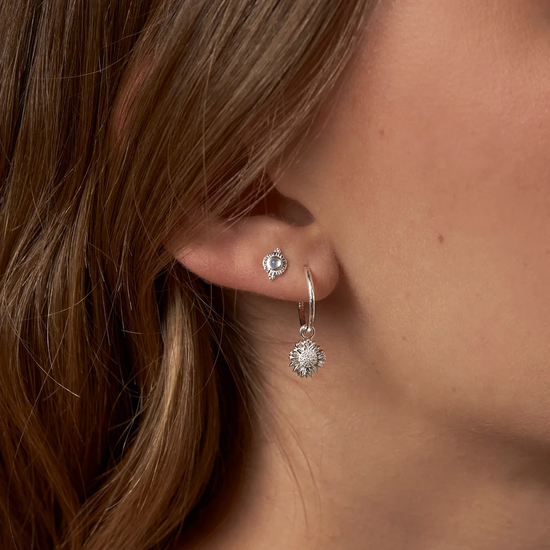 Sterling Silver Veya Moonstone Studs