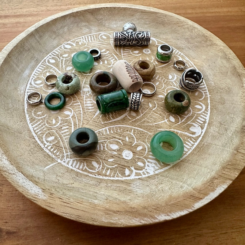Emerald Forest | Limited Edition Dreadlock Beads | Set Of 20