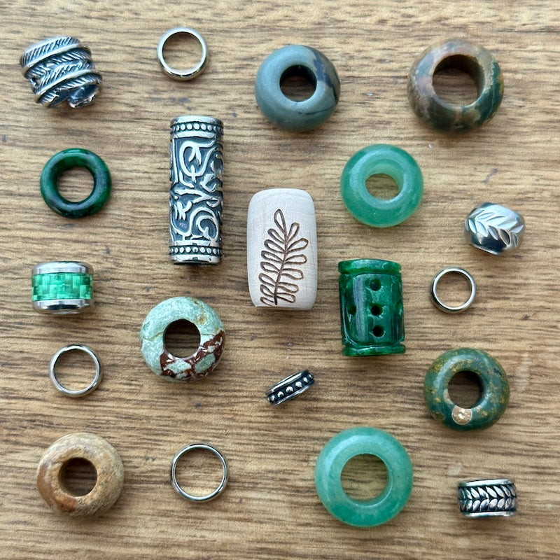 Emerald Forest | Limited Edition Dreadlock Beads | Set Of 20